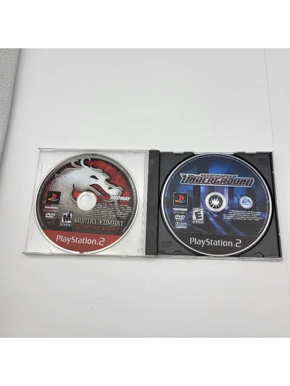 Playstation 2 Loose disks untested Mortal Kombat Deadly Alliance Need for speed